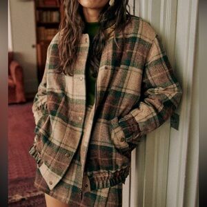 Sezane Richie Carlisle Plaid Coat 6 / 38 / Medium